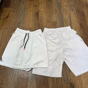 Adidas White Athletic Shorts with Adjustable Fit 2 for $25